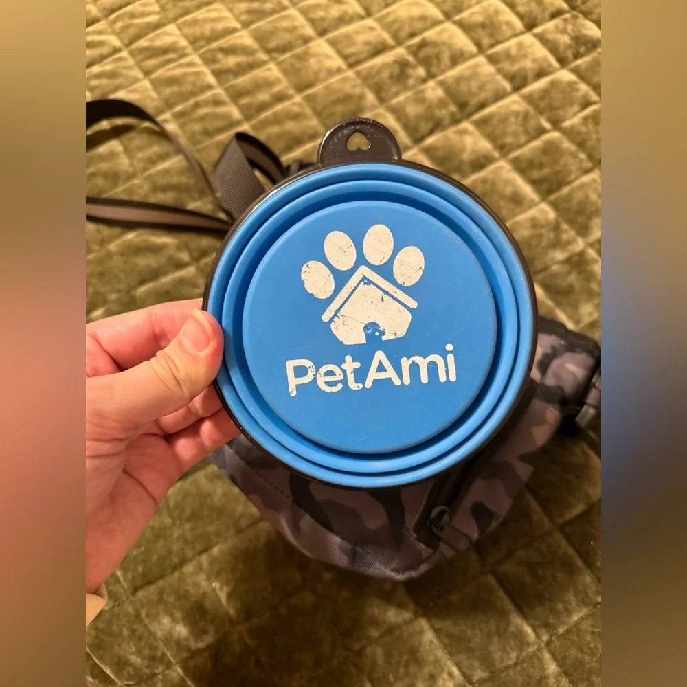 PetAmi Dog Walking Crossbody Purse & Collapsible Water Bowl